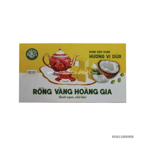Bánh Đậu Xanh Hoàng Gia H24 300g Vị Dừa  Bánh Đậu Xanh Hoàng Gia H24 300g Vị Dừa