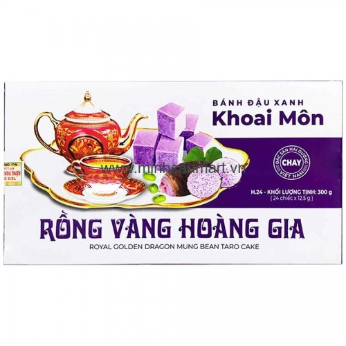 Bánh Đậu Xanh Hoàng Gia Các Vị H24 300g Khoai Môn Bánh Đậu Xanh Hoàng Gia Các Vị H24 300g Khoai Môn