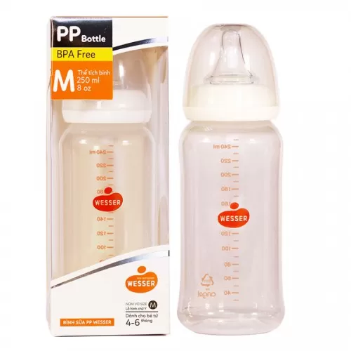 Bình Sữa Wesser PP Cổ Hẹp 250ml