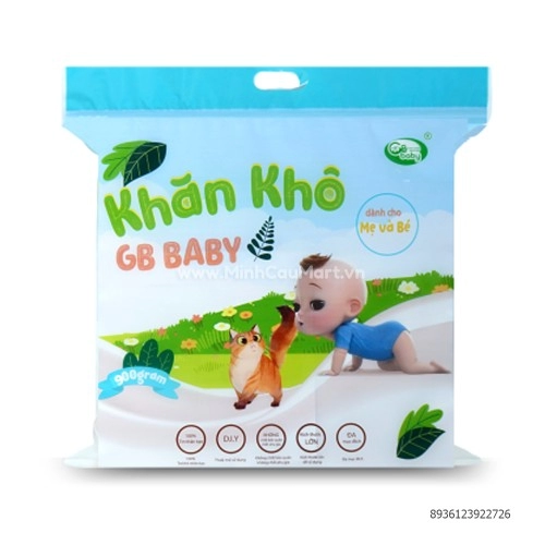 Khăn khô Gbaby 600g cao cấp  Khăn khô Gbaby 600g cao cấp