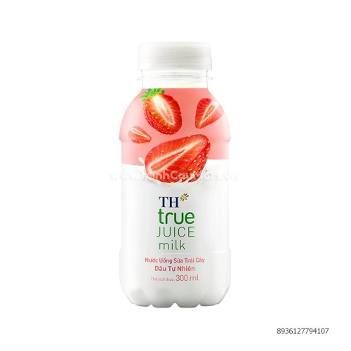 NƯỚC UỐNG SỮA TRÁI CÂY HƯƠNG DÂU TH TRUE JUICE MILK 300ML 