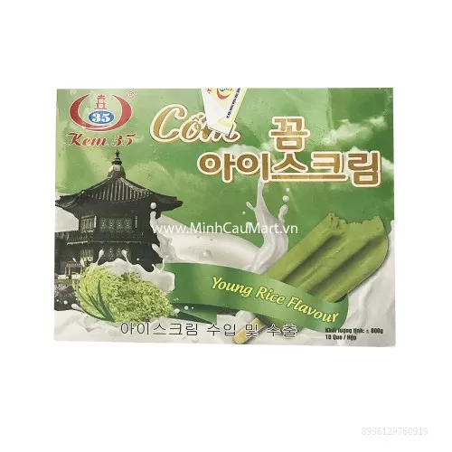 Kem Tràng Tiền 35 Vị Cốm 10 Que/Hôp  Kem Tràng Tiền 35 Vị Cốm 10 Que/Hôp