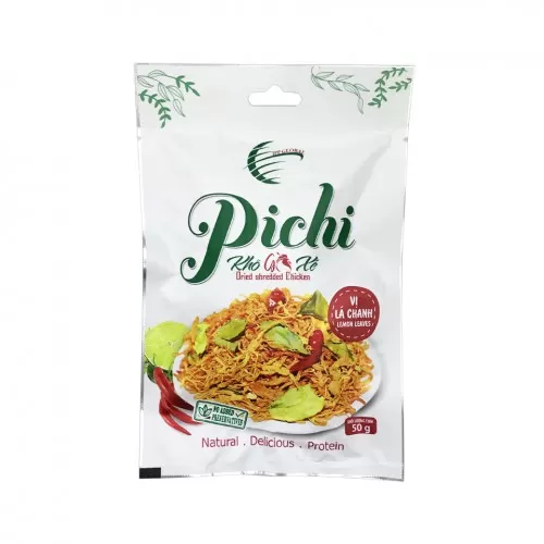 Khô gà cay gói pichi 50g  Khô gà cay gói pichi 50g