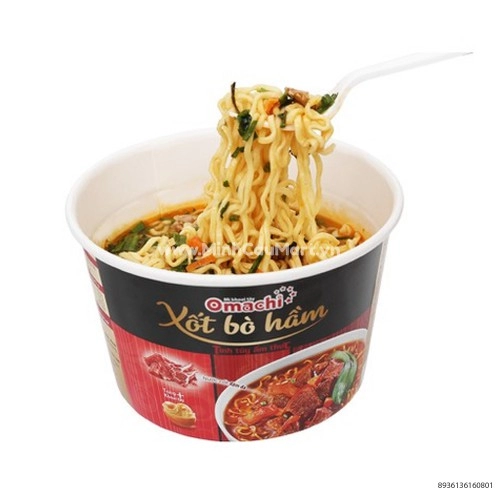 Mì Omachi Xốt Bò Hầm Hộp
