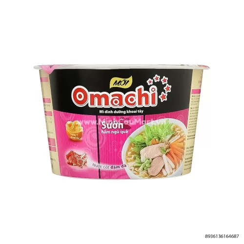 Mì Khoai Tây Omachi Sườn Hầm Ngũ Quả Hộp 92g  Mì Khoai Tây Omachi Sườn Hầm Ngũ Quả Hộp 92g