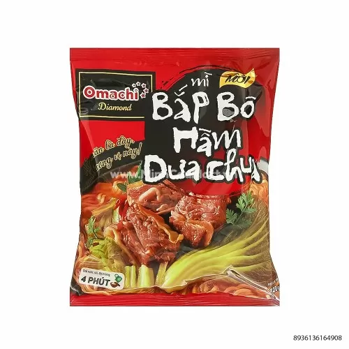 Mì Omachi Bắp Bò Hầm Dưa Chua 120Gr 