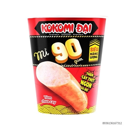 Mì Kokomi Đại 90 hộp tôm chua cay thường ngày(có thịt) 90g Mì Kokomi Đại 90 hộp tôm chua cay thường ngày(có thịt) 90g