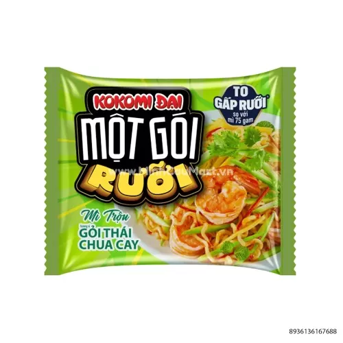 Mì Kokomi Đại Trộn Một Gói Rưỡi Thái Chua Cay 134g 
