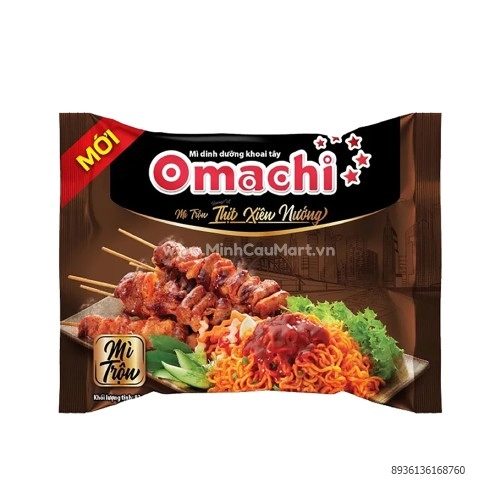 Mì trộn Omachi thịt xiên nướng Mì trộn Omachi thịt xiên nướng