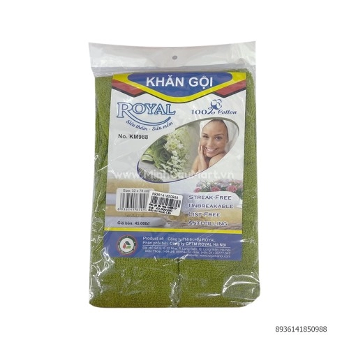 Khăn Gội Đầu Royal 32*78Cm KM988 Khăn Gội Đầu Royal 32*78Cm KM988