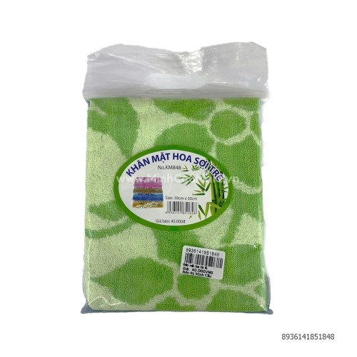 Khăn Mặt Hoa Sợi Tre 30*50Cm KM848 Khăn Mặt Hoa Sợi Tre 30*50Cm KM848