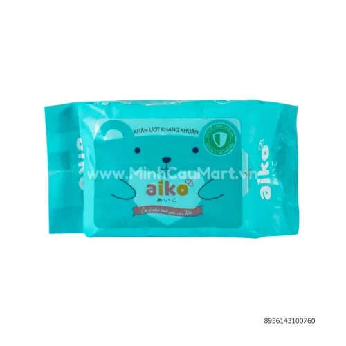 Khăn ướt Aiko 20 tờ màu xanh                           Khăn ướt Aiko 20 tờ màu xanh
