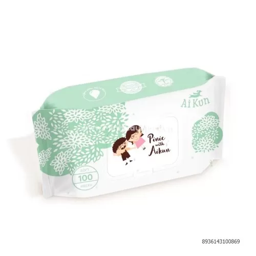 Khăn Ướt Aikun 100T Xanh 