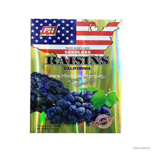 Nho Khô Đen Raisins California 250g 