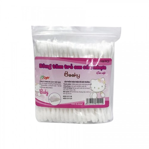 Bông tăm trẻ em 100que cán nhựa BT005