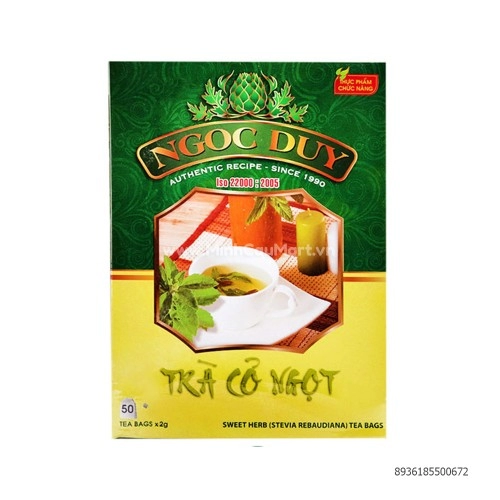 Trà cỏ ngọt Ngọc Duy hộp 50 túi *2gr