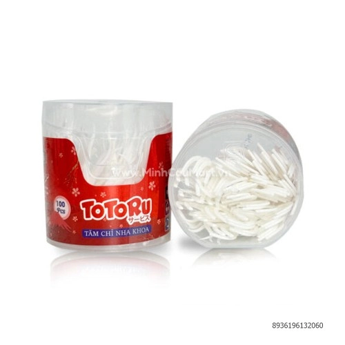 Tăm chỉ nha khoa Totoru 100 que hộp tròn