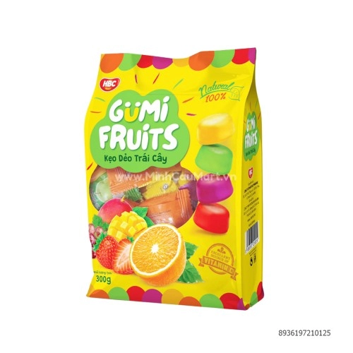 Kẹo Gumi Fruits gói 300g Kẹo Gumi Fruits gói 300g