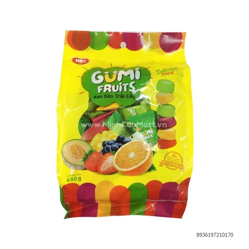 Kẹo Gumi Fruits gói 450g