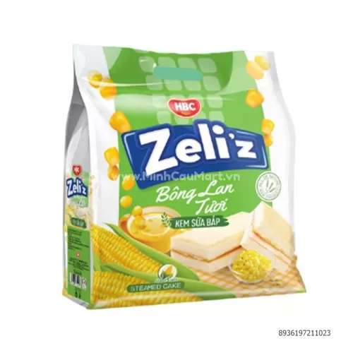 Bánh Zeliz bông lan tươi kem sữa bắp 192g 