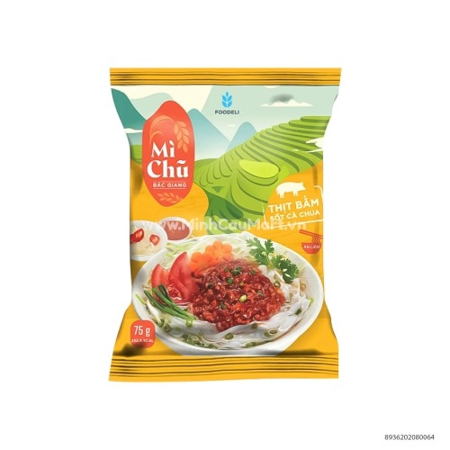 Mì Chũ Bắc Giang 75gr Hương Vị Thịt Bằm Sốt Cà Chua