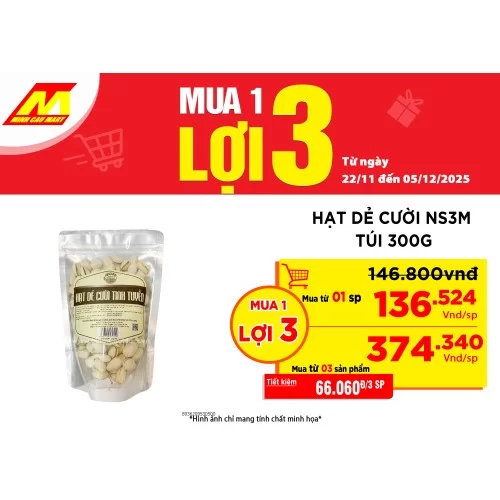 Hạt dẻ cười NS3M túi 300g