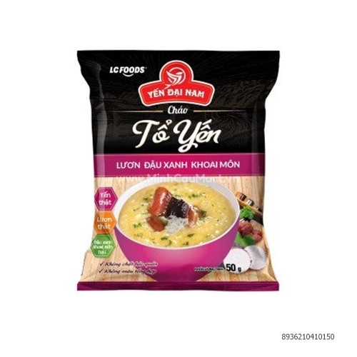Cháo Đại Nam tổ yến lươn đậu xanh khoai môn 50g