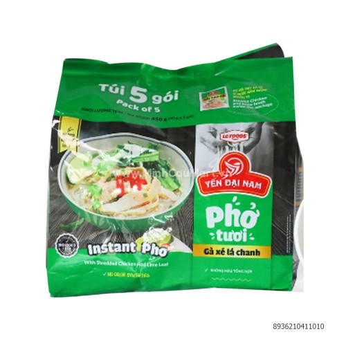 Phở Tươi Gà Xé Lá Chanh 90g Lốc 5 Gói Phở Tươi Gà Xé Lá Chanh 90g Lốc 5 Gói