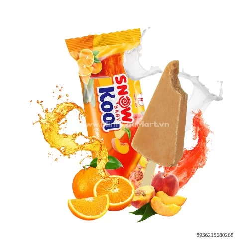 Kem Snow baby trà đào cam xả HL                                                                                                                                                                                                                            Kem Snow baby trà đào cam xả HL
