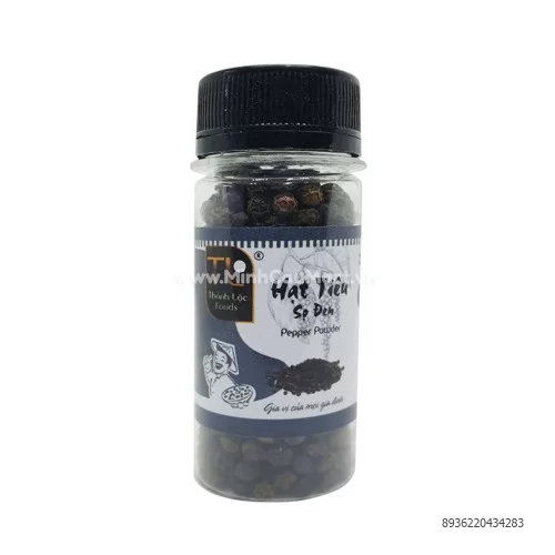 Hạt tiêu sọ đen Thành Lộc lọ 40g                                                                                                                                                                                                                           Hạt tiêu sọ đen Thành Lộc lọ 40g