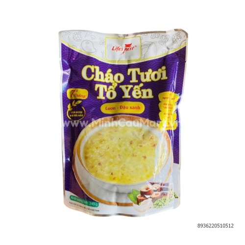 Cháo tươi tổ yến Lươn Đậu xanh LifesNest 240gr