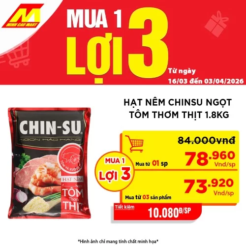 Hạt nêm Chinsu ngọt tôm thơm thịt 1.8kg                                                                                                                                                                                                                   