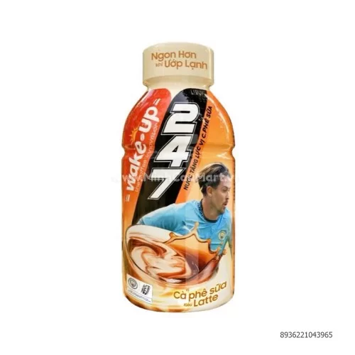 Nước tăng lực Wake up 247 vị ca phê kiểu latte 237ml                                                                                                                                                                                                       Nước tăng lực Wake up 247 vị ca phê kiểu latte 237ml