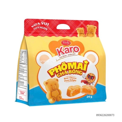 Bánh tươi Richy Karo chà bông phomai túi 8 bánh Bánh tươi Richy Karo chà bông phomai túi 8 bánh