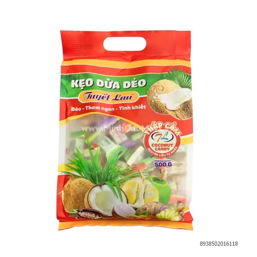 Kẹo dừa dẻo Mai lan tÚi 500g                                                                                                                                                                                                                              