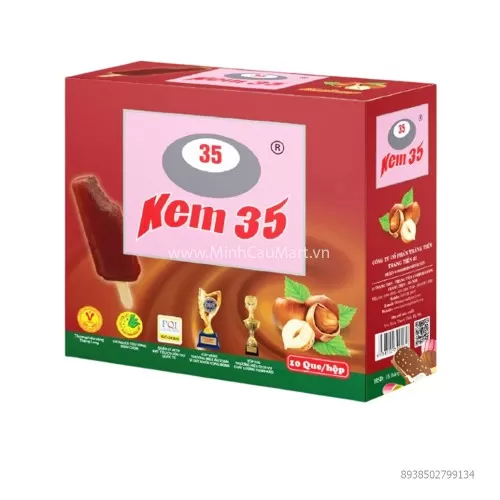 Kem Tràng Tiền 35 10 Que/Hộp Socola Kem Tràng Tiền 35 10 Que/Hộp Socola