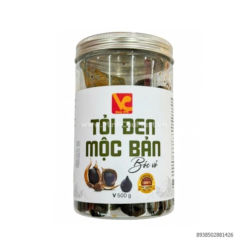 Tỏi đen Mộc Bản bóc vỏ tem trắng 500Gr