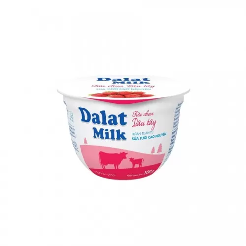 Sữa Chua Dâu Tây Dalat Milk 100G Sữa Chua Dâu Tây Dalat Milk 100G