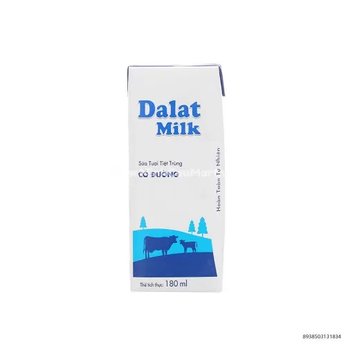 Sữa Đà lạt Milk Có Đường 180ml  Sữa Đà lạt Milk Có Đường 180ml