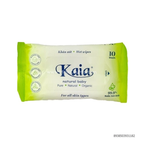 Khăn Ướt Kaia Natural Baby 10 Tờ