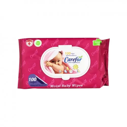 Khăn ướt Carefor 100 tờ hồng 