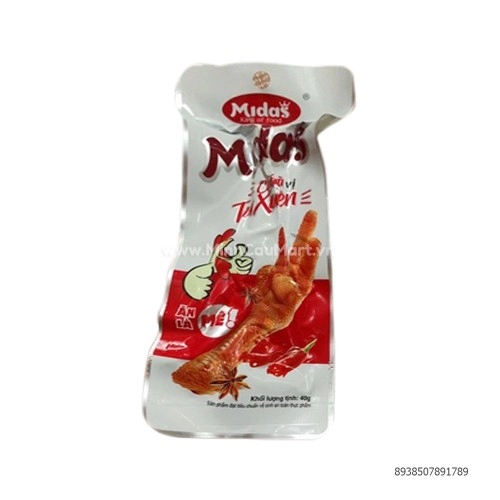 Chân gà chua cay Midas 40gr  Chân gà chua cay Midas 40gr