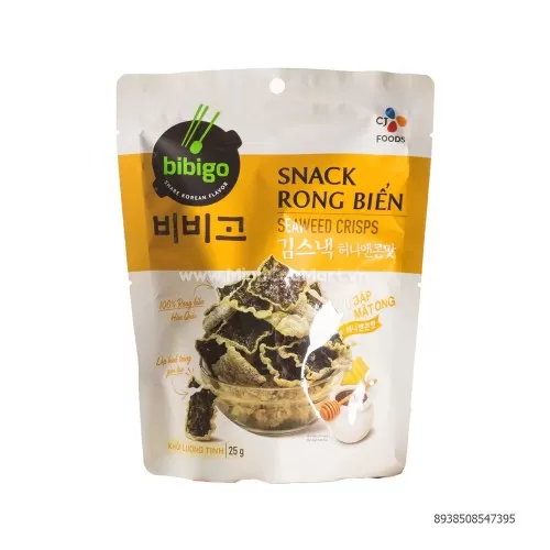 Snack Rong Biển Bibigo Vị Bắp Mật Ong 25gr 
