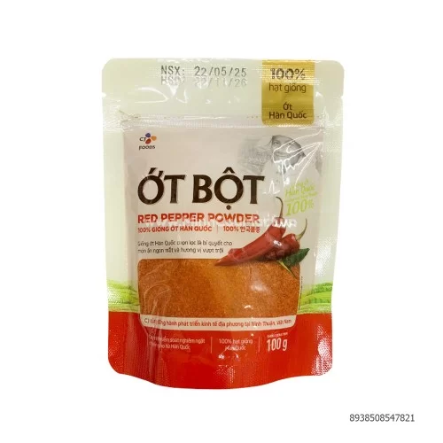 Ớt bột Ninh Thuận Bibigo gói 150g                                                                                                                                                                                                                         