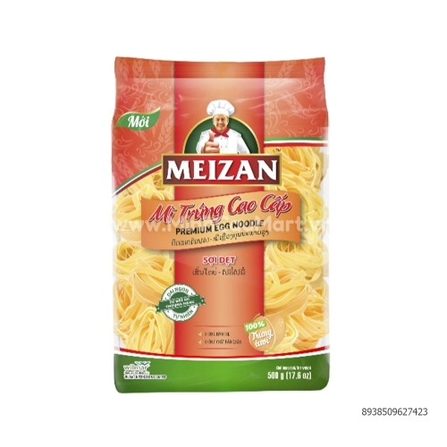 Mì trứng cao cấp Meizan sợi dẹt 500g Mì trứng cao cấp Meizan sợi dẹt 500g