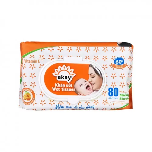 Khăn Ướt Akay 80 tờ Vitamin E Khăn Ướt Akay 80 tờ Vitamin E