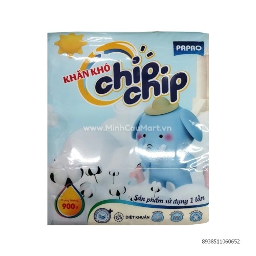 Khăn khô đa năng Chip Chip 900g  Khăn khô đa năng Chip Chip 900g