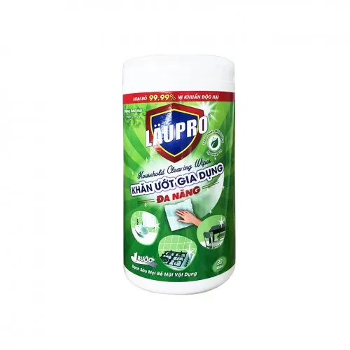 Khăn ướt đa dụng laupro đa năng 80M xanh 