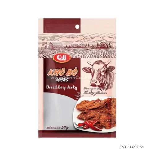 Khô bò miếng C&B 50g                                                                                                                                                                                                                                       Khô bò miếng C&B 50g