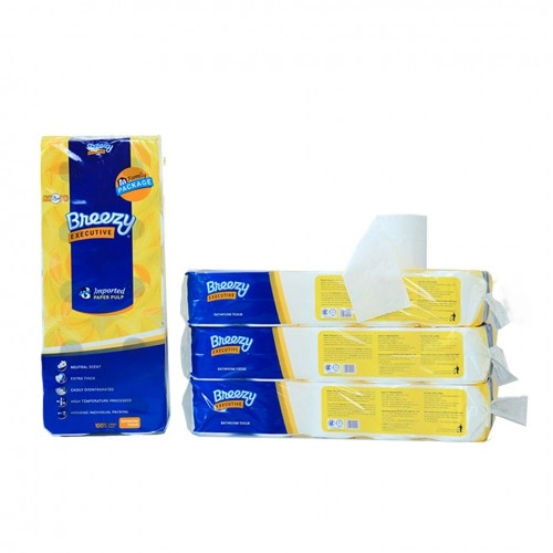 Giấy vệ sinh cao cấp Breezy 10 cuộn  Giấy vệ sinh cao cấp Breezy 10 cuộn